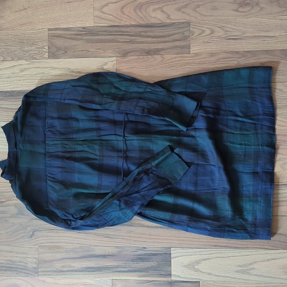 LOFT Plaid Shirtdress Sz XS - Picture 5 of 6